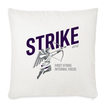 First Strike Internal Focus - Throw Pillow Cover 17.5” x 17.5” - natural white - Front