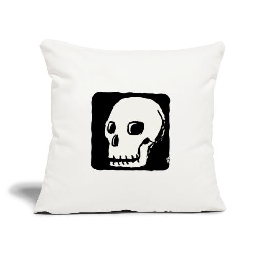 Smiling skull - Throw Pillow Cover 17.5” x 17.5”