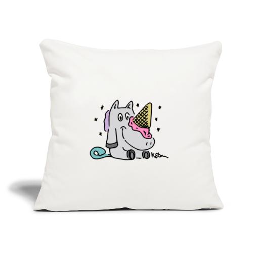 Ice Cream Unicorn - Throw Pillow Cover 17.5” x 17.5”