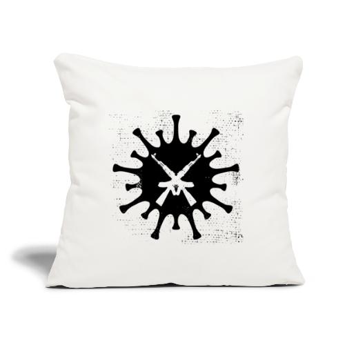 krossed AK´s / Virus black - Throw Pillow Cover 17.5” x 17.5”
