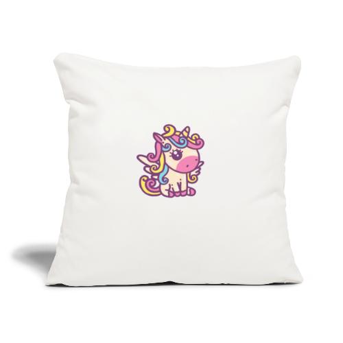 Baby Unicorn - Throw Pillow Cover 17.5” x 17.5”