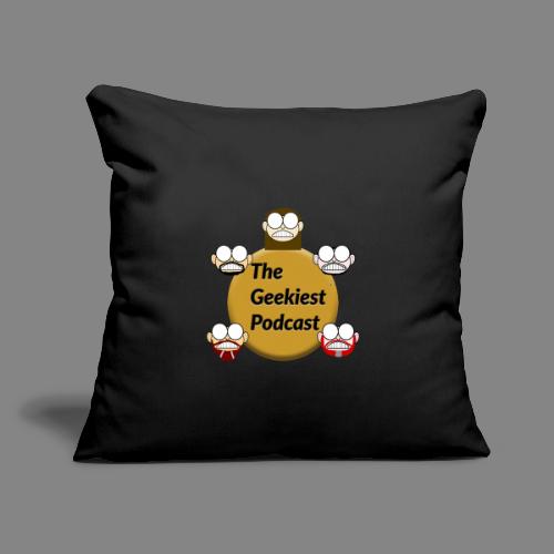 The Geekiest Podcast Logo - Throw Pillow Cover 17.5” x 17.5”