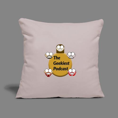 The Geekiest Podcast Logo - Throw Pillow Cover 17.5” x 17.5”