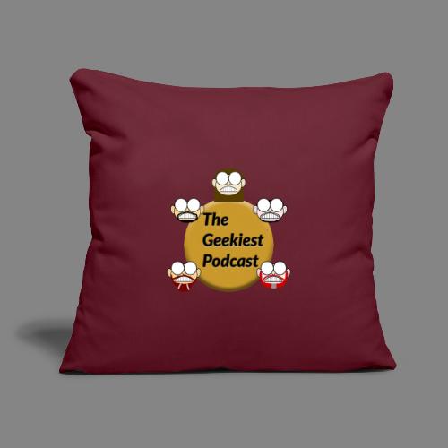 The Geekiest Podcast Logo - Throw Pillow Cover 17.5” x 17.5”
