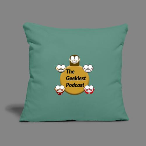 The Geekiest Podcast Logo - Throw Pillow Cover 17.5” x 17.5”