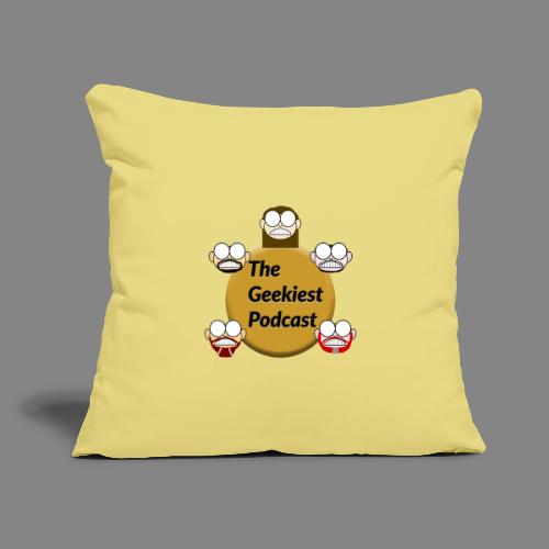 The Geekiest Podcast Logo - Throw Pillow Cover 17.5” x 17.5”