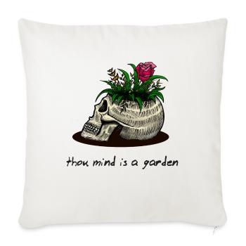mind garden - Throw Pillow Cover 17.5” x 17.5” - natural white - Front