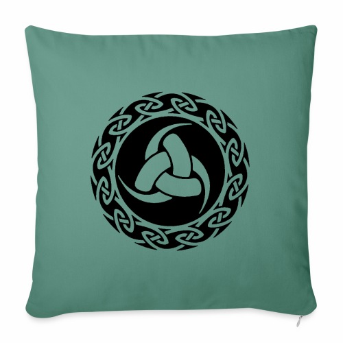 Triskelion - The 3 Horns of Odin Gift Ideas - Throw Pillow Cover 17.5” x 17.5”