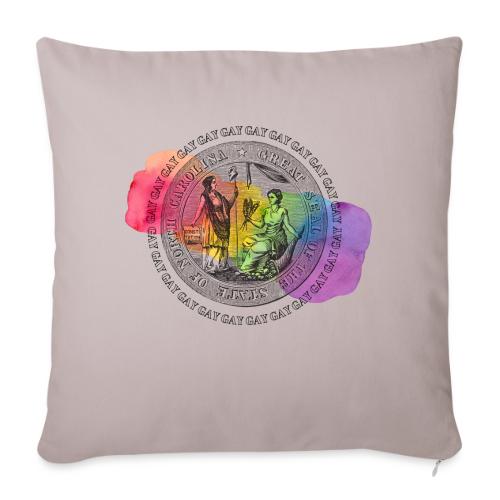 The Gay State of North Carolina - Throw Pillow Cover 17.5” x 17.5”