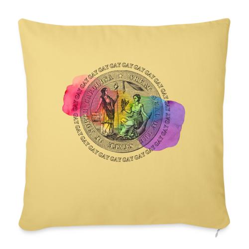 The Gay State of North Carolina - Throw Pillow Cover 17.5” x 17.5”