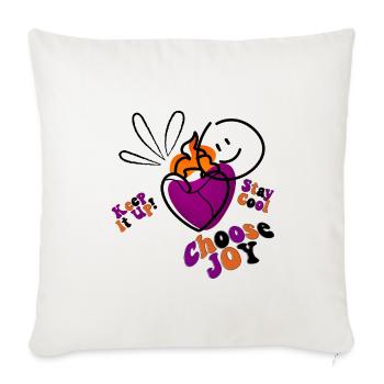 Choose Joy - Christian - Throw Pillow Cover 17.5” x 17.5” - natural white - Front
