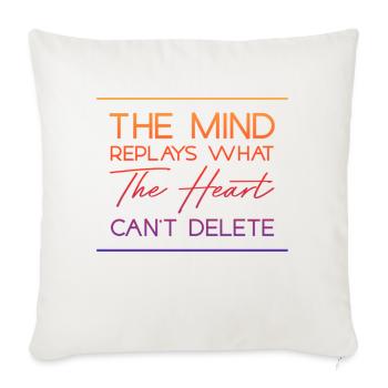 The mind replays - Throw Pillow Cover 17.5” x 17.5” - natural white - Front