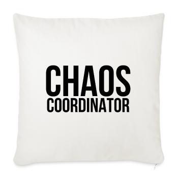 Chaos coordinator - Throw Pillow Cover 17.5” x 17.5” - natural white - Front