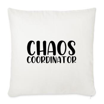 Chaos coordinator - Throw Pillow Cover 17.5” x 17.5” - natural white - Front