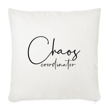 Chaos coordinator - Throw Pillow Cover 17.5” x 17.5” - natural white - Front