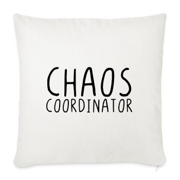 Chaos coordinator - Throw Pillow Cover 17.5” x 17.5” - natural white - Front