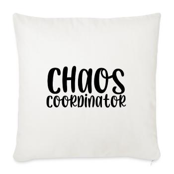 Chaos coordinator - Throw Pillow Cover 17.5” x 17.5” - natural white - Front
