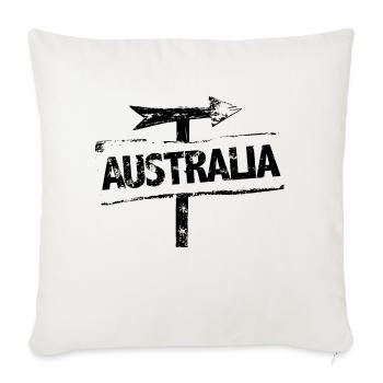 Australia vintage australian - Throw Pillow Cover 17.5” x 17.5” - natural white - Front