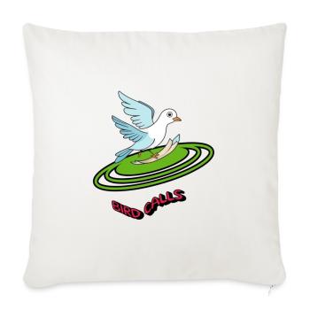 Bird Calls - Throw Pillow Cover 17.5” x 17.5” - natural white - Front