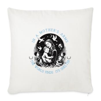 Children's Rights: Promoting Peace and Protecting - Throw Pillow Cover 17.5” x 17.5” - natural white - Front