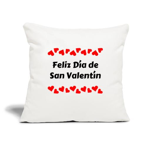 February Celebrating Valentine's Day, February 14 - Throw Pillow Cover 17.5” x 17.5”