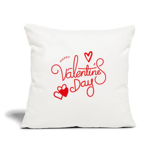 San Valentín, Moda Celebra Día 14 de Febrero - Throw Pillow Cover 17.5” x 17.5”
