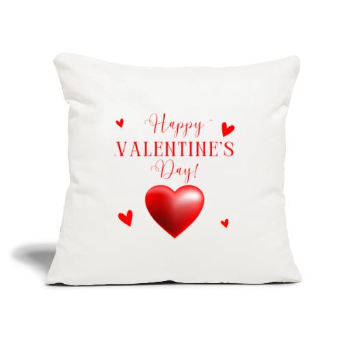 Valentin Designs, Fashion February 14 Valentine's. - Throw Pillow Cover 17.5” x 17.5”