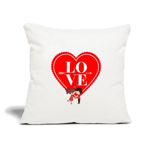 Love Valentine's Day, Designs February 14, Harmony - Throw Pillow Cover 17.5” x 17.5”