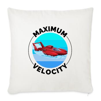 Hydroplane Boat Racing Speedboat Powerboat - Throw Pillow Cover 17.5” x 17.5” - natural white - Front