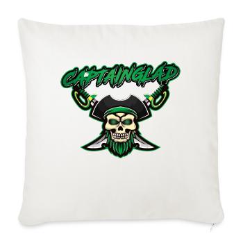 CaptainGlad - Throw Pillow Cover 17.5” x 17.5” - natural white - Front