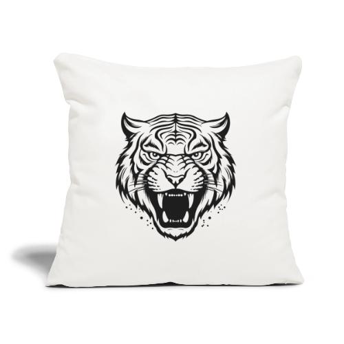 Wild Tiger Fashion, the fury of the feline tiger. - Throw Pillow Cover 17.5” x 17.5”