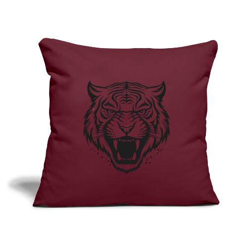 Wild Tiger Fashion, the fury of the feline tiger. - Throw Pillow Cover 17.5” x 17.5”