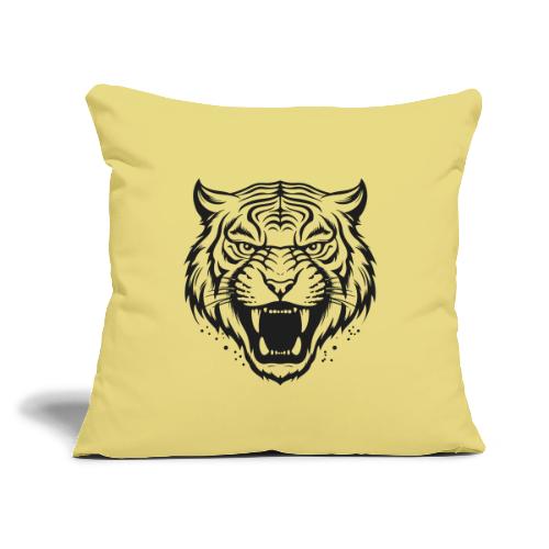 Wild Tiger Fashion, the fury of the feline tiger. - Throw Pillow Cover 17.5” x 17.5”