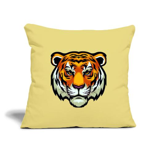 Tiger Fashion Feline Animal, Tiger Willing Success - Throw Pillow Cover 17.5” x 17.5”