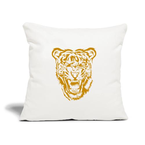 Roar into Adventure: Discover Tiger Souvenirs - Throw Pillow Cover 17.5” x 17.5”