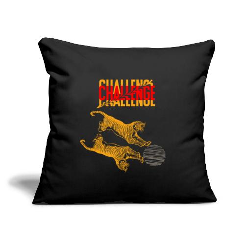Double tiger fashion, jungle feline animals. - Throw Pillow Cover 17.5” x 17.5”
