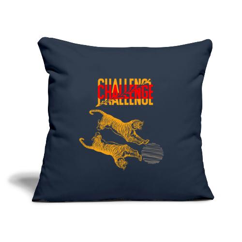 Double tiger fashion, jungle feline animals. - Throw Pillow Cover 17.5” x 17.5”