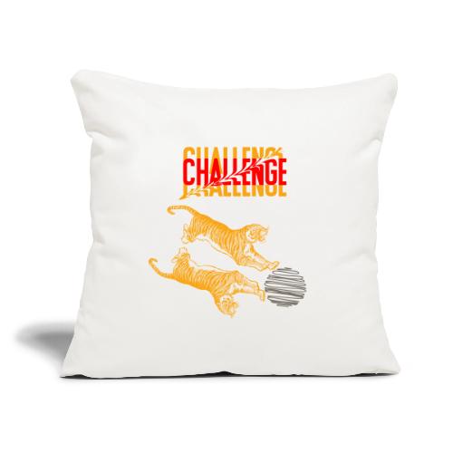 Double tiger fashion, jungle feline animals. - Throw Pillow Cover 17.5” x 17.5”