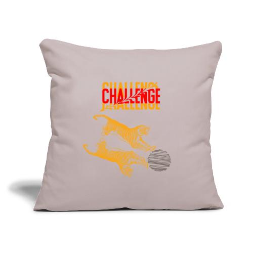 Double tiger fashion, jungle feline animals. - Throw Pillow Cover 17.5” x 17.5”