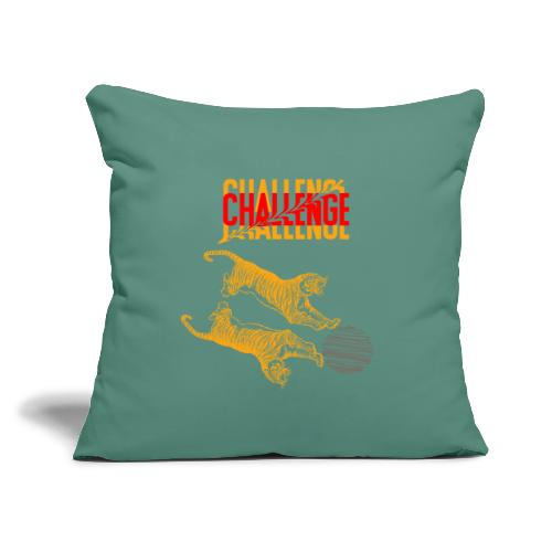 Double tiger fashion, jungle feline animals. - Throw Pillow Cover 17.5” x 17.5”