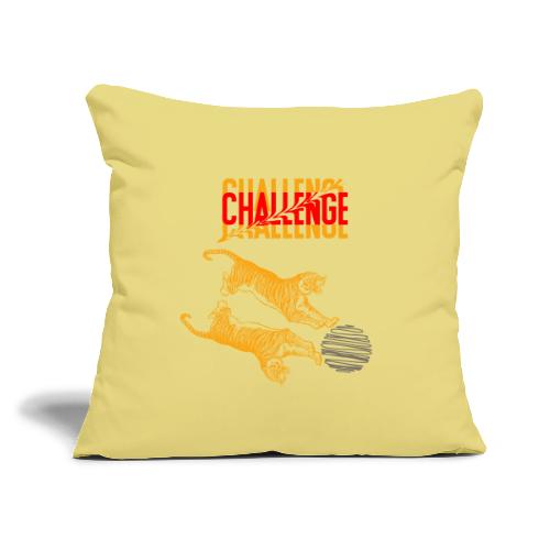 Double tiger fashion, jungle feline animals. - Throw Pillow Cover 17.5” x 17.5”