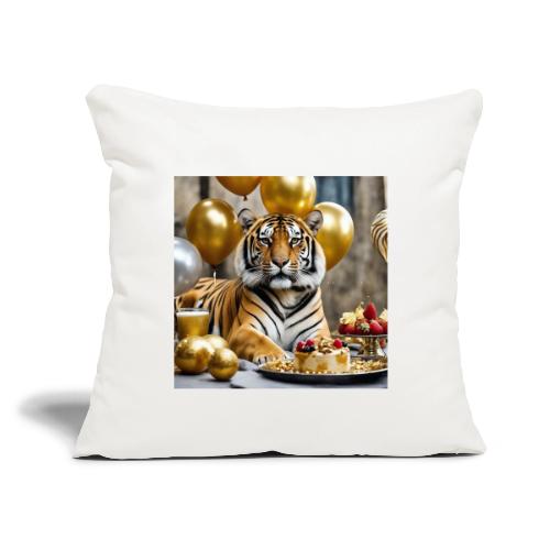 Festive Tiger Souvenirs Parties Special Events - Throw Pillow Cover 17.5” x 17.5”