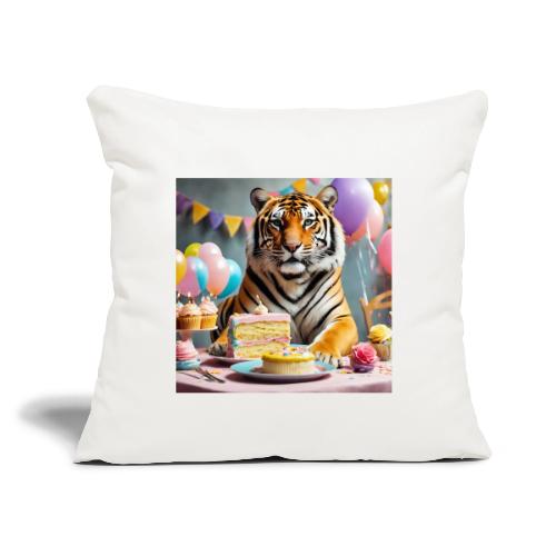 Tiger Gifts Anniversaries, Birthdays More - Throw Pillow Cover 17.5” x 17.5”