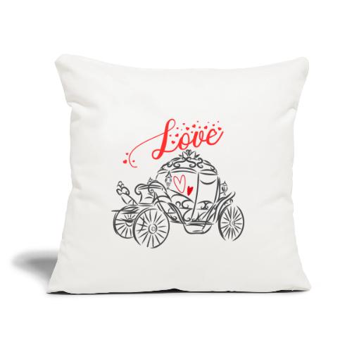 Heartfelt Love T-Shirts for Couples - Throw Pillow Cover 17.5” x 17.5”