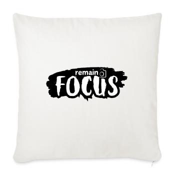 Remain Focus Photography Logo - Throw Pillow Cover 17.5” x 17.5” - natural white - Front
