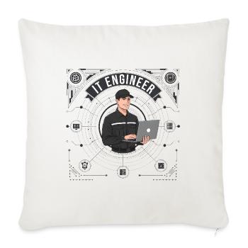 Master of Tech – IT, Coding & Tech Guru - Throw Pillow Cover 17.5” x 17.5” - natural white - Front
