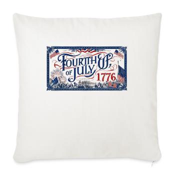 fourth of july - Throw Pillow Cover 17.5” x 17.5” - natural white - Front