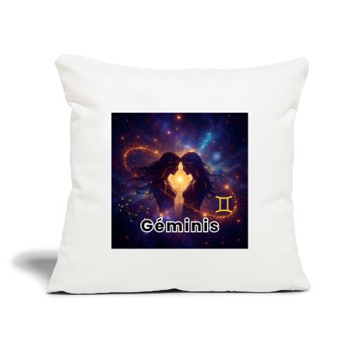 Gemini zodiac designs, constellations, universe - Throw Pillow Cover 17.5” x 17.5”