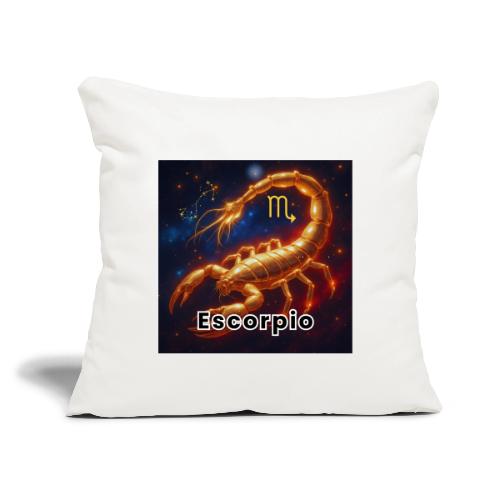 Scorpio zodiac designs, constellations, universe - Throw Pillow Cover 17.5” x 17.5”