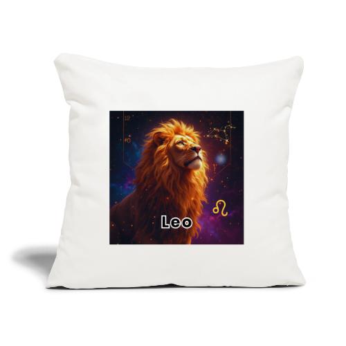 Leo zodiac designs, constellations, universe - Throw Pillow Cover 17.5” x 17.5”